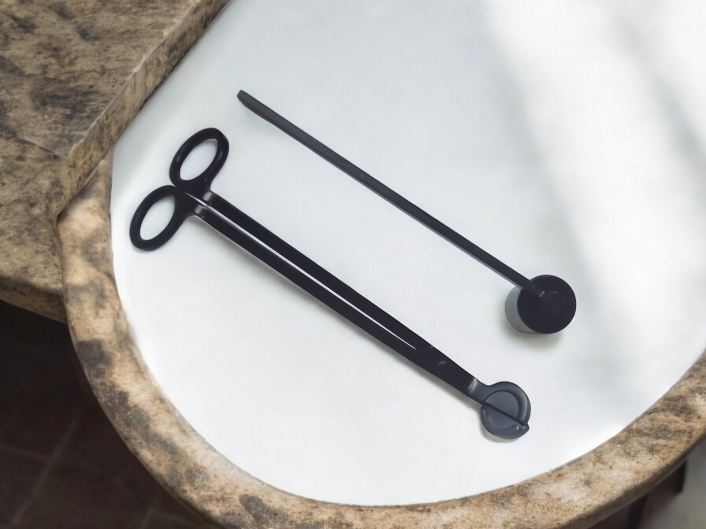 Black candle wick trimmer