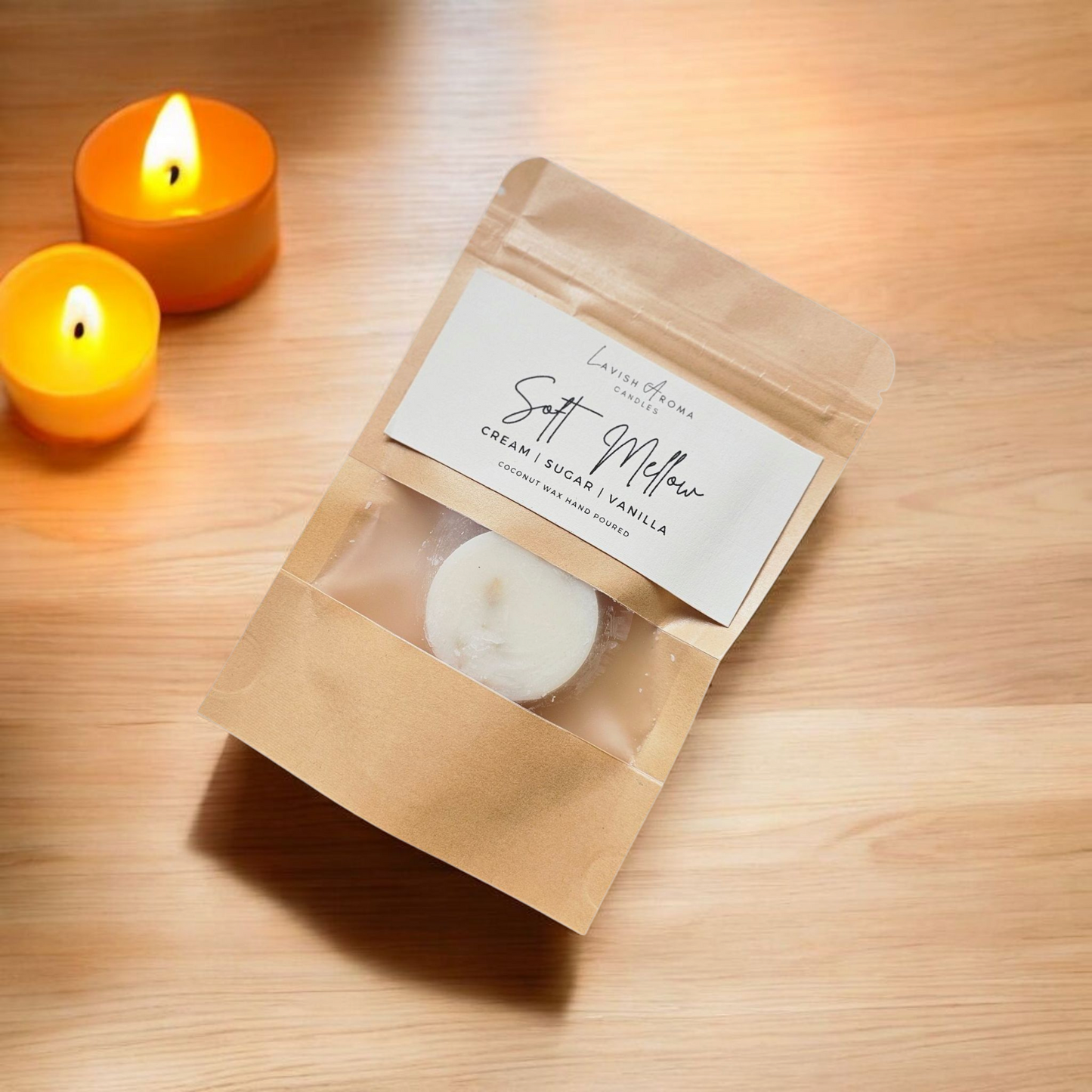 Soft Mellow wax melt sample